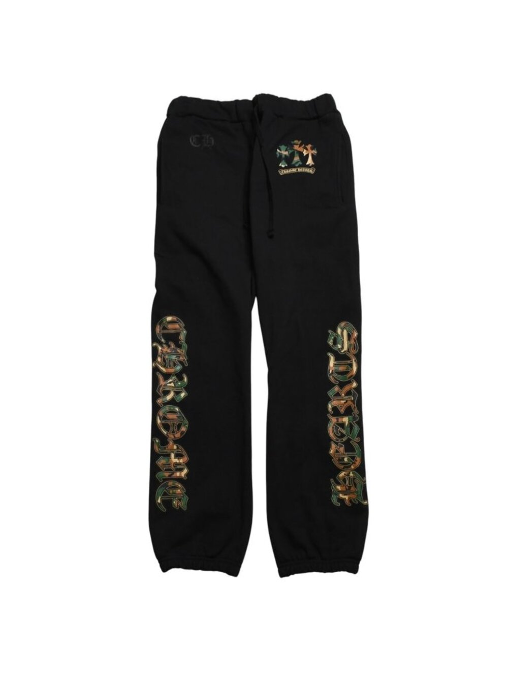 Chrome Hearts Camo Triple Cross Sweatpants Cemetery Vintage English Logo Pants